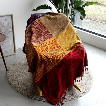 Vintage European Style Sofa Throw Blanket: Non-Slip Thick Sofa Cover