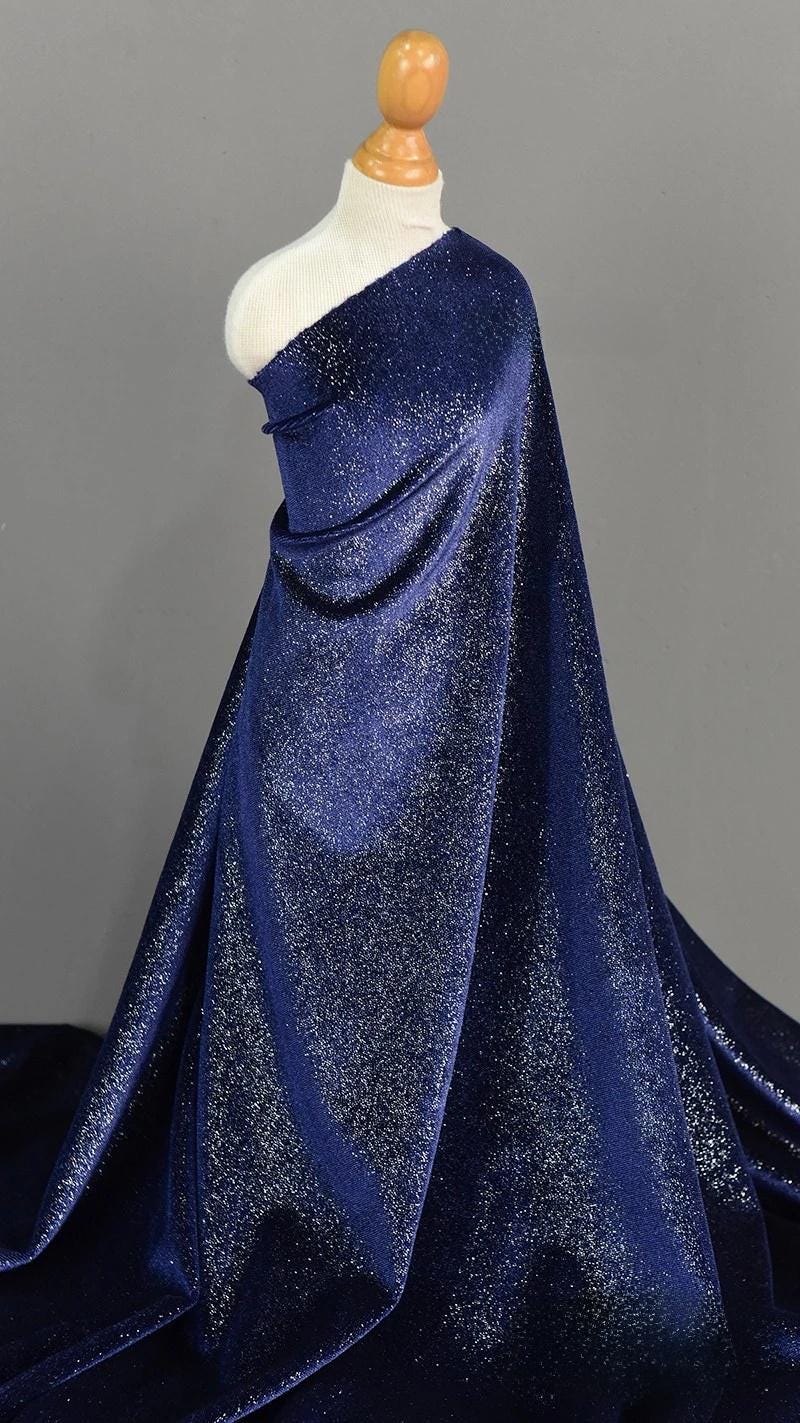 Glitter Korean Velvet Fabric: Gypsophila Four-Way Stretch Drape