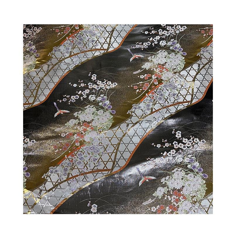Nishijin Woven Jacquard Fabric ��� Japanese Magpie Announcing Spring Pattern Brocade Patte" wide