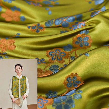 Floral Rayon Jacquard Brocade Fabric - 29.5" Wide