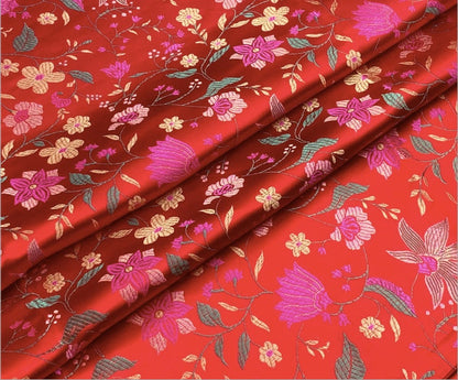 Floral Jacquard Brocade Fabric: 45"W Rayon Sewing Fabric