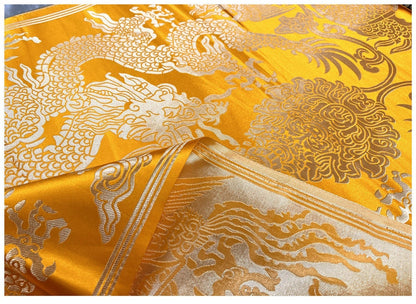 Dragon Jacquard Satin Fabric: 29" Rayon Brocade by the Meter