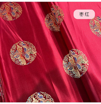 Butterfly Brocade Fabric: Multicolor Silk Rayon Blend, 29.5" Wide