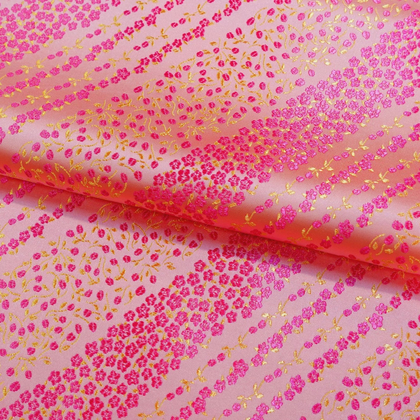 Moon Flower Brocade Fabric: Rayon Sewing Quilting Material