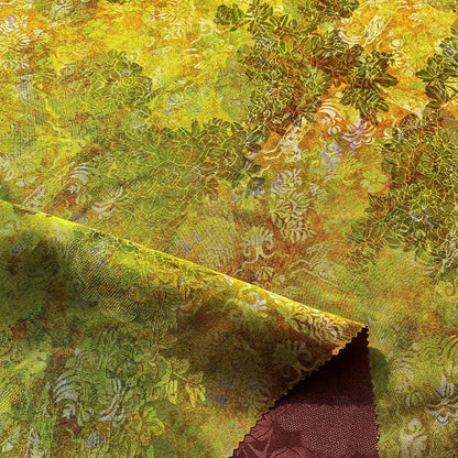 Rayon Silk Jacquard Xiangyun Fabric ��� Autumn Gold Velvet Handwoven Material for Dress, Cheongsam, DIY Sewi" Wide