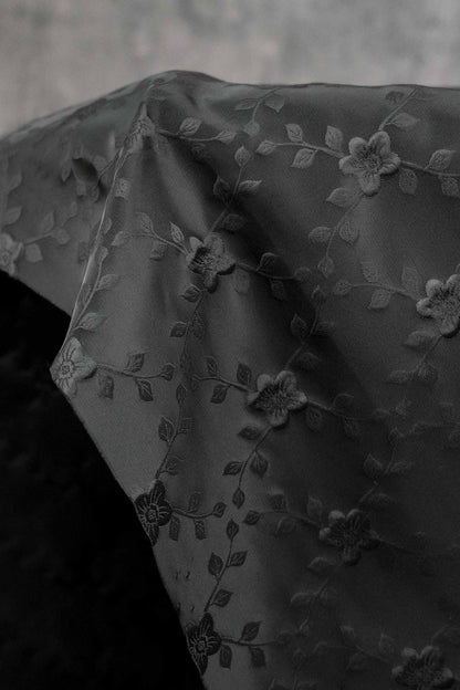 Tissu jacquard floral à motif treillis en relief, tissu d'ameublement et de couture à motif subtil, largeur 64 pouces
