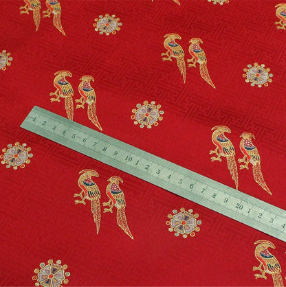 Queen Zhai Bird Brocade Fabric: 57"W Chinese Damask