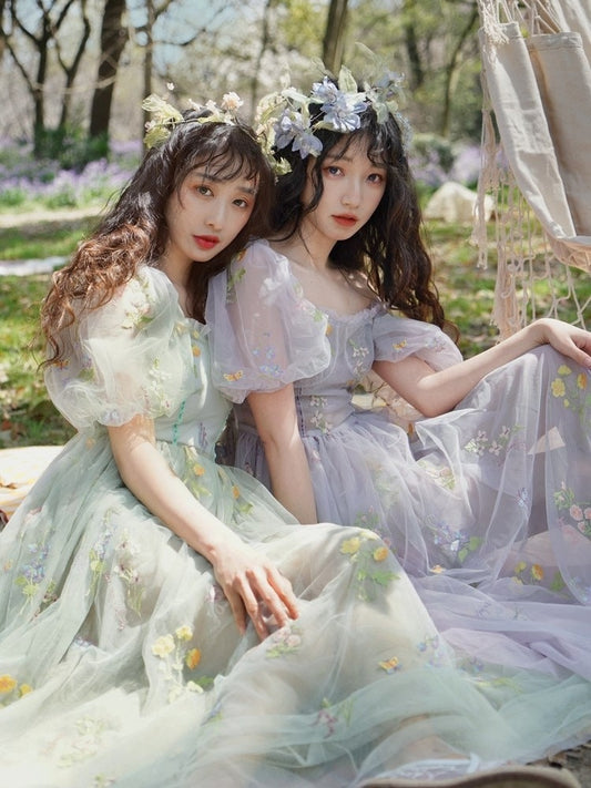 Tissu brodé de fleurs en relief : maille de soie 3D, costumes et décoration