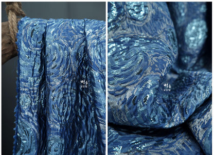 Van Gogh Starry Night Jacquard Fabric: 56"w Impressionism Style