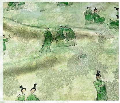 Luxury Xiangyun green tea silk Fabric ��� Rayon Jacquard Wea" Wide
