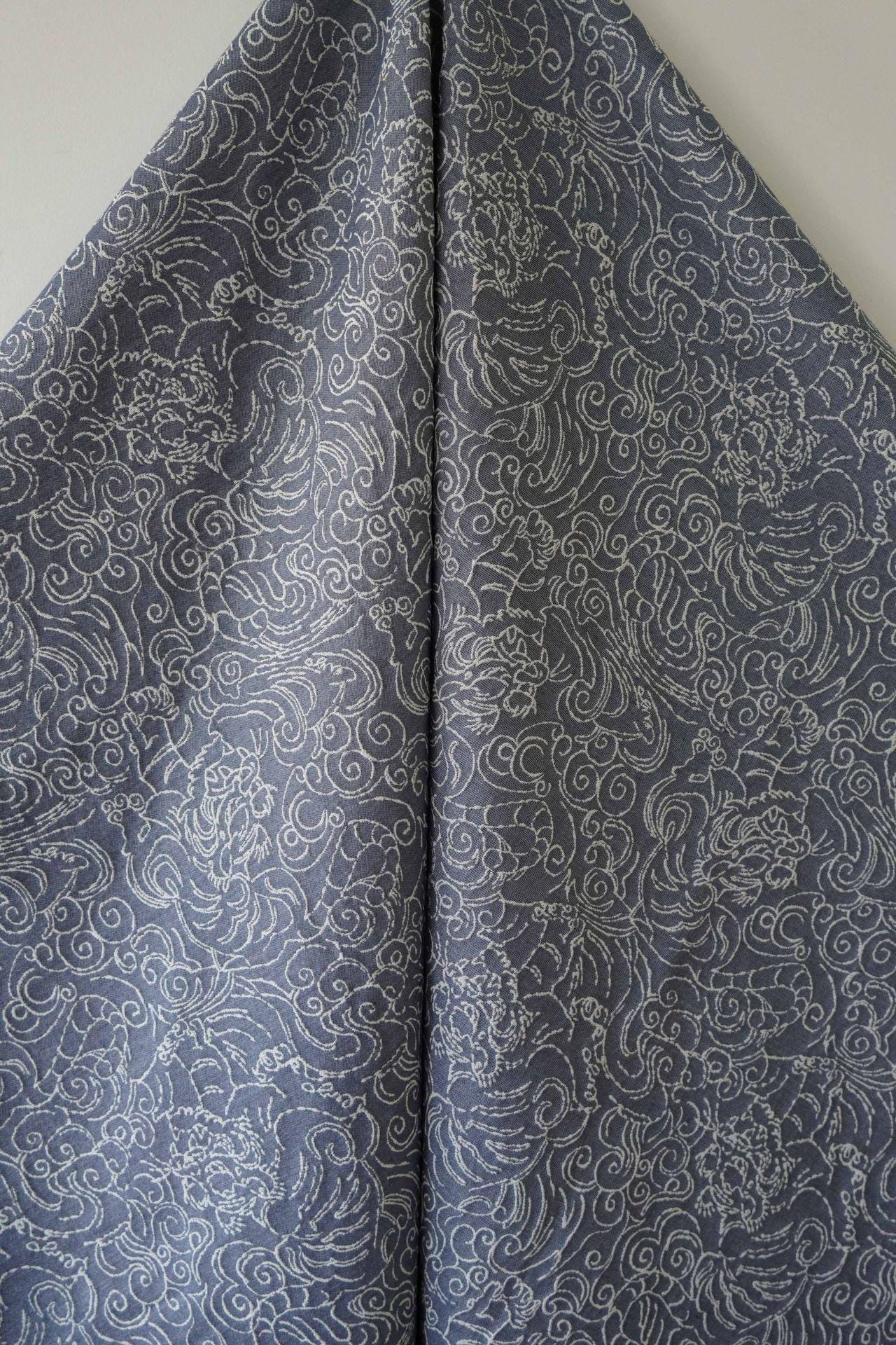 Jacquard Denim Fabric: 3D Reverse Design, Upholstery Sewing Material, 52"