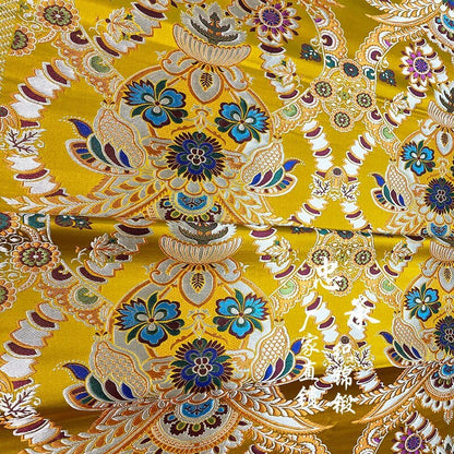 Brocade Fabric: Chinese Mongolian Style, Upholstery Sewing Material