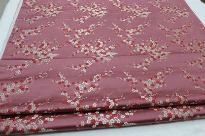 Plum Blossom Silk Brocade Fabric: Multicolored Cheongsam Qipao Material