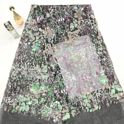 Colorful Sequin Fabric: Evening Dress & Runway Attire (51"W)