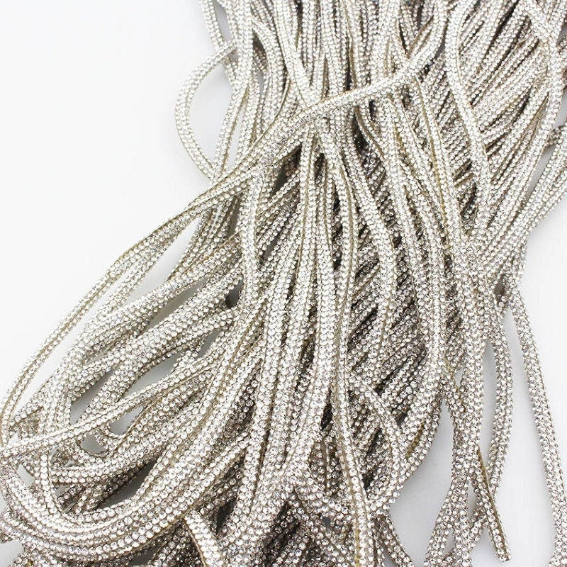 Rhinestone Drawstring: Bling Hotfix Sewing Accessory - 1 Yard