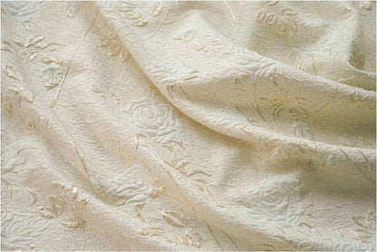 Gold Thread Peony Jacquard Fabric: 55" Wide Designer Upholstery