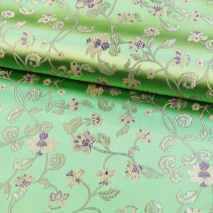 Floral Brocade Fabric: Rayon Nylon Blend, 45" Wide