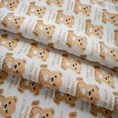 Bear Jacquard Fabric, 60/40 Poly Cotton Blend, 59" Wide