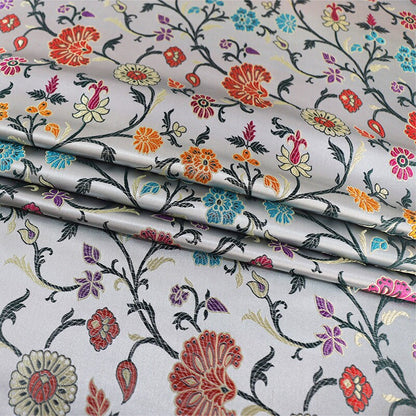 Floral Brocade Fabric: 29.5"W Rayon Blend for Sewing & Upholstery