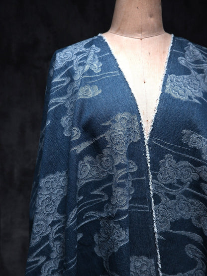 Jacquard Denim Fabric: 3D Woven Cotton, Upholstery & Sewing (65")