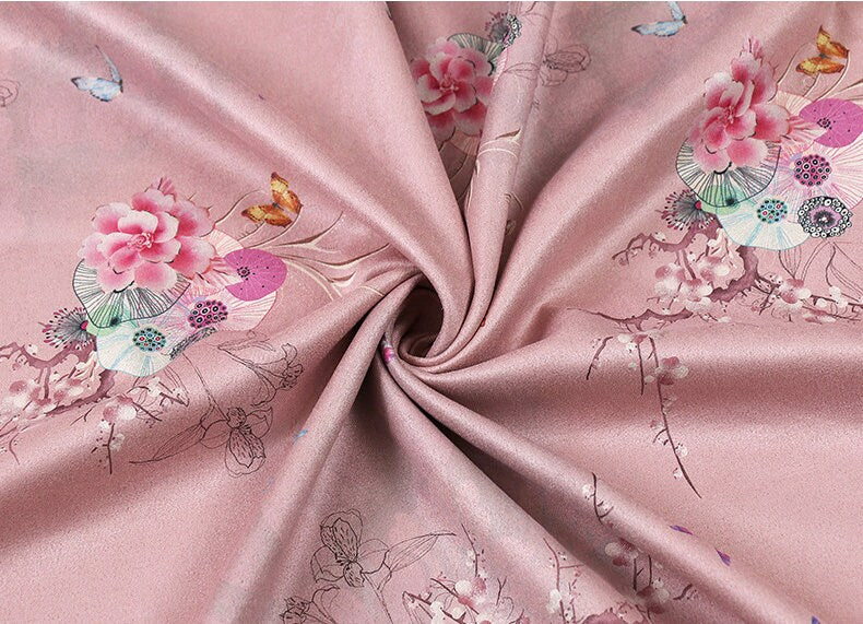 Floral Micro Suede Fabric: Upholstery, Costume, Apparel - 59"W