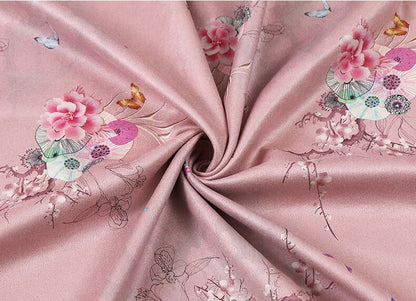 Floral Micro Suede Fabric: Upholstery, Costume, Apparel - 59"W