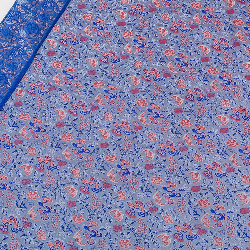 Mongolian Brocade Fabric: Eight Immortals Damask, 59" Wide