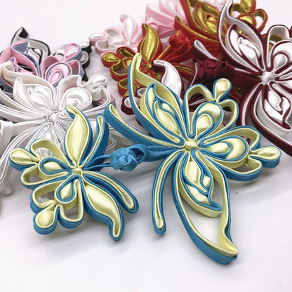 Boutons en satin à nœud papillon : attaches décoratives pour cheongsam