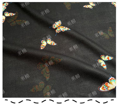 Butterfly Dance Print Fabric: 100% Cotton Quilting & Sewing Material, 55"W