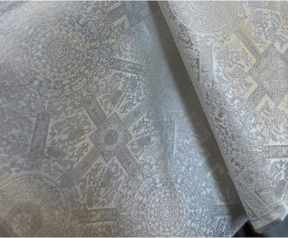 Pure white baoxiang jacquard with subtle embossed patterns, Sewing, Upholstery, 57"Wide