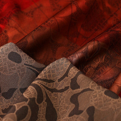 Tissu damassé en soie à motif floral : satin imprimé numérique de 150 cm de large