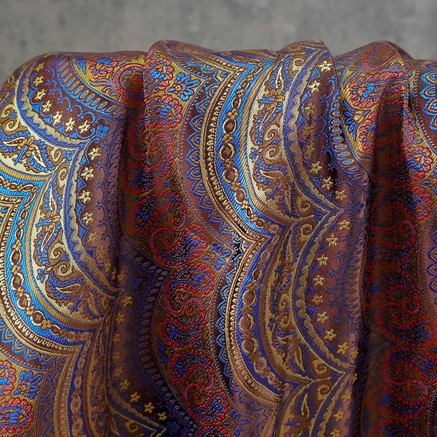European Artistic Paisley Jacquard Fabric ��� Luxury Upholstery & Fashion Texti"Wide