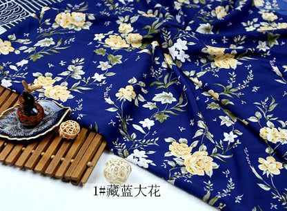 Floral Print Chiffon Fabric: Soft Polyester Satin, 59" Wide