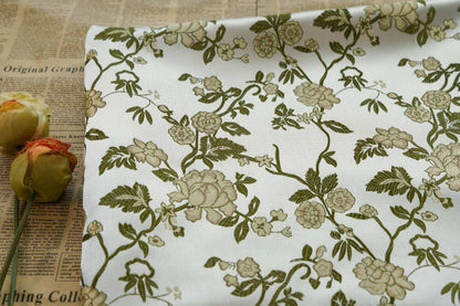 Floral Brocade Fabric: Light Green Jacquard, Cheongsam Qipao, 65" Wide