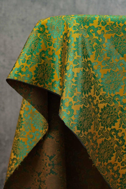 Passionflower Brocade Jacquard Fabric: Rayon Blend for Dressmaking & Crafts