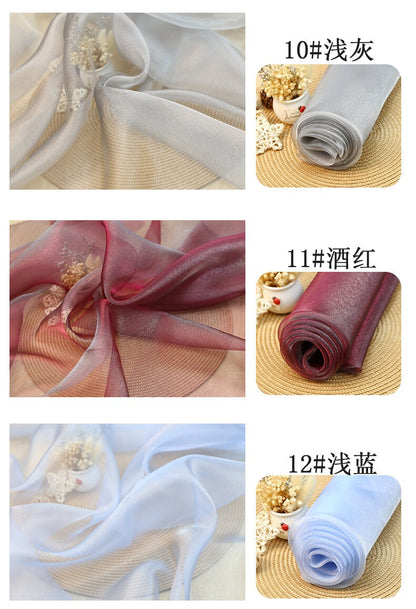 Glitter Organza Fabric: Solid Color Wedding Veil Costume Material