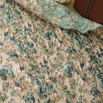 Vintage French Jacquard Fabric: 3D Floral Texture, Upholstery & Sewing, 53" Wide