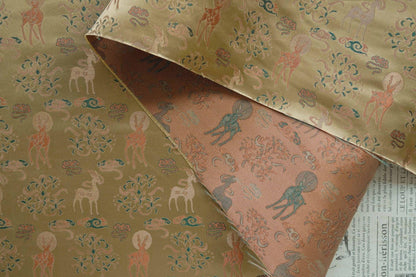 Nine-Color Deer Brocade Fabric: Chinese Hanfu Qipao Sewing Material