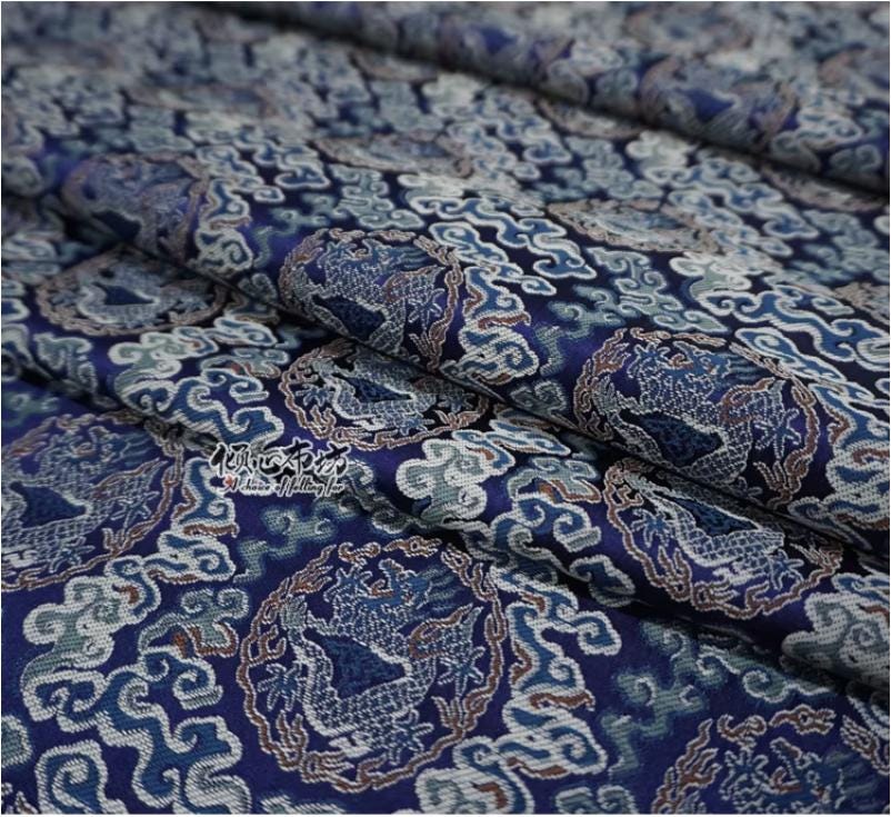 Silk Brocade Fabric: Chinese Song Dynasty Style, 29.5" Wide