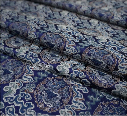 Silk Brocade Fabric: Chinese Song Dynasty Style, 29.5" Wide
