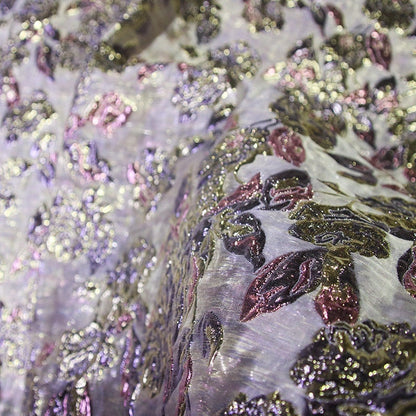 Metallic Embossed Floral Jacquard Fabric - 56"W Shimmering Gold Thread