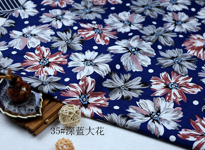 Floral Print Chiffon Fabric: Soft Polyester Satin, 59" Wide