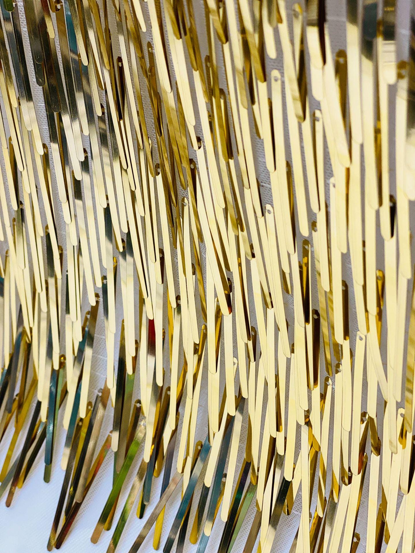 Tissu à broder à paillettes : bandes fluides de 4 mm x 60 mm, pour la confection de robes à faire soi-même