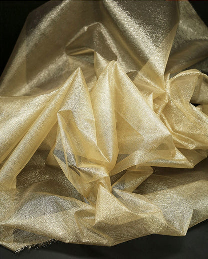 Gold & Silver Hard Mesh Fabric, Stiff Designer Fabric, DIY Doll Making