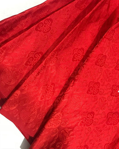 Cloud Brocade Fabric: Silk Rayon Jacquard, Costume Dress Material