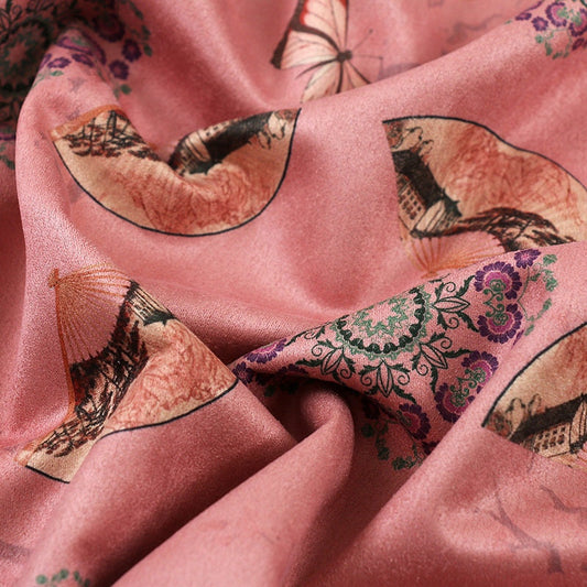 Floral Faux Suede Fabric: 59" Wide Polyester Upholstery