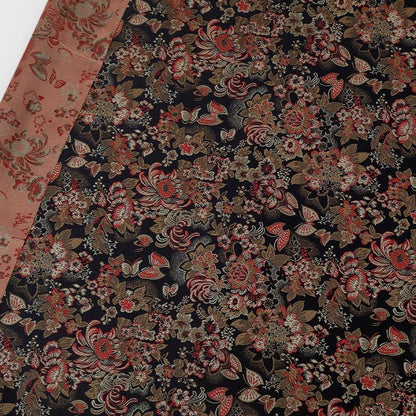 Nishijin Weaving Fabric: Japanese Floral Butterfly Upholstery Fabric by the Meter