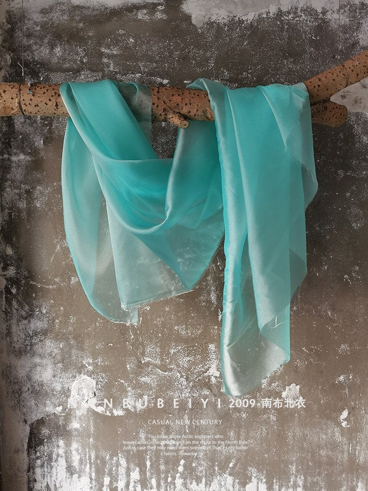 Tissu organza vert émeraude, tulle dégradé pour mariage, 150 cm de large