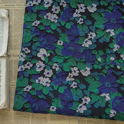 Floral Jacquard Fabric: 3D Embossed Reversible Woven Upholstery, Costume, Sewing (63"W By 1 yard)
