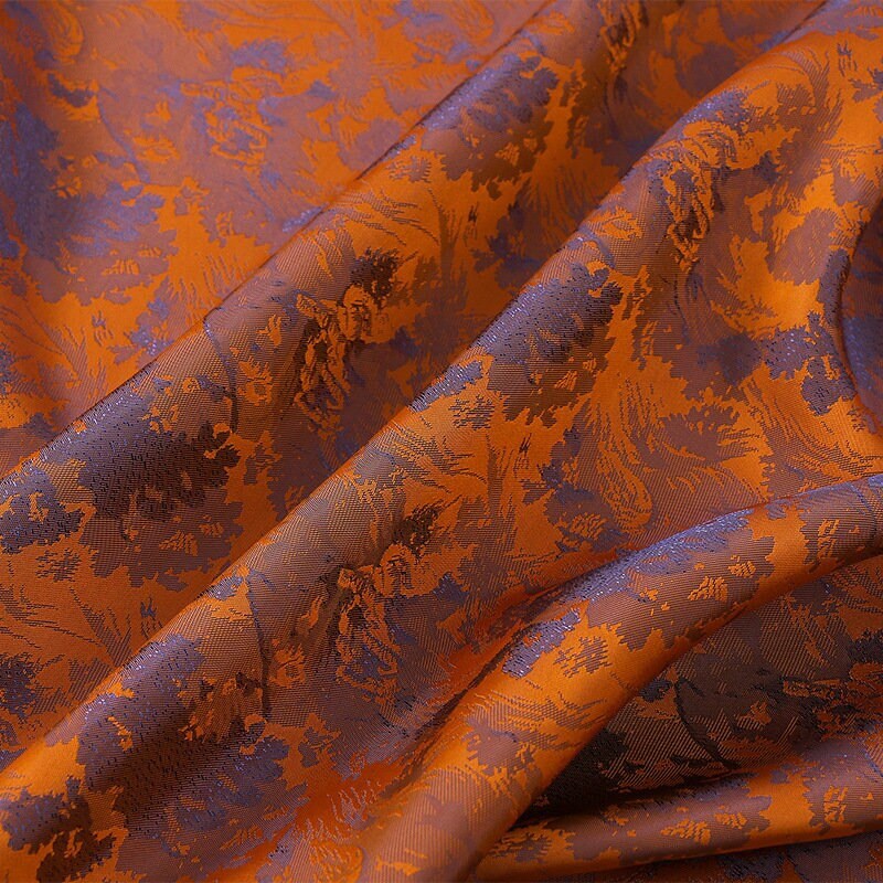 Tissu jacquard en rayonne : gaze cantonaise imprimée numériquement de 150 cm de large